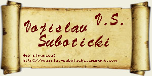 Vojislav Subotički vizit kartica